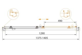 Душевая дверь CEZARES GIUBILEO-BF-1-140-C-Br бронза