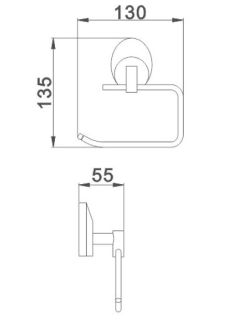 Держатель для туалетной бумаги Haiba HB1603-3 хром