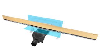 Душевой лоток Berges Wall 092157 пристенный 100см золото