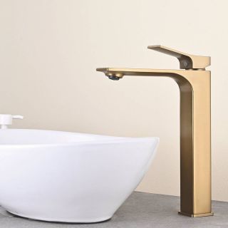 Смеситель для раковины Shevanik S6111G золотой сатин