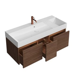 Тумба под раковину Kerama Marazzi Grande GR.120.3\SNUT 120 см структурированный орех