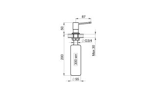 Дозатор Granula 05 D, ШВАРЦ (чёрный металлик)
