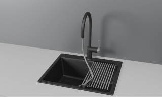 Смеситель для кухни Granula 8172, ЧЕРНЫЙ черный