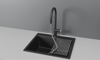 Смеситель для кухни Granula 8172, ШВАРЦ шварц