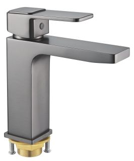 Смеситель для раковины Shevanik S9701T оружейная сталь