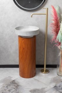 Пьедестал для раковины Armadi Art Sole Corian 801-Base-RWood красное дерево