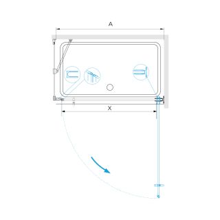 Душевой уголок RGW HO-045-1B (HO-011B + Z-060-2B + O-204B) 3506045190-014 90x100см чёрный