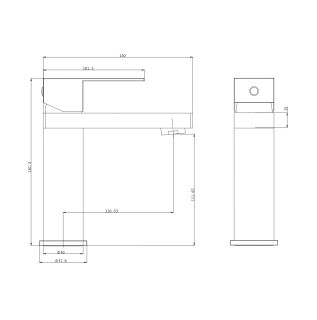 Смеситель для раковины Wonzon & Woghand WW-A40982-BS брашированный никель