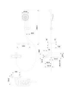 Смеситель для ванны с душевым гарнитуром Wonzon & Woghand Alfa WW-AE3201-MW белый матовый