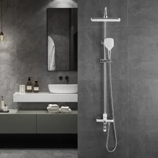 Душевая стойка Shevanik S8136F белый/хром