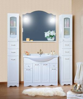 Зеркало с подсветкой Бриклаер Анна 4627125411342 100 см белый