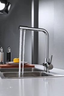 Смеситель для кухни Shevanik S328 с подключением фильтра хром