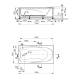 Veedi Ванна акриловая Una 180х80 с каркасом