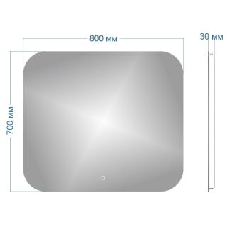 Зеркало Maretti Florenza FL148070P25EL 80x70 см