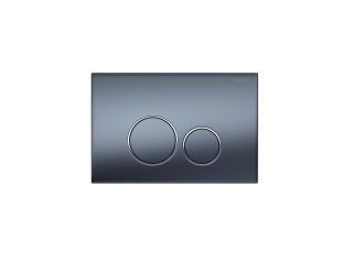 Клавиша смыва Aquatek KDI-0000035 оружейная сталь матовая ободок хром