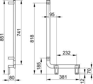 Поручень Keuco AXESS 35006170801 хром