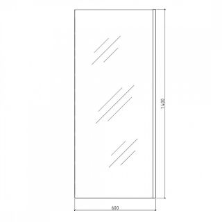 Шторка на ванну 60х140 см Maretti Marta MA41F6014099-560, профиль черный