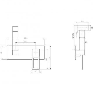 Гигиенический душ со смесителем Boheme Q 147-CRCR.2 хром