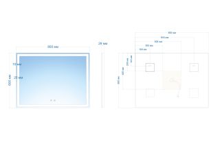 Зеркало с подсветкой ABBER See AG6104SP 80см