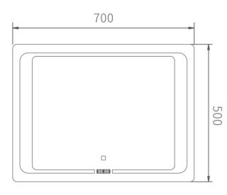 Зеркало с LED подсветкой Haiba HB664 70см