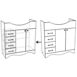 Тумба под раковину Corozo Классика 80см белый SD-00000351