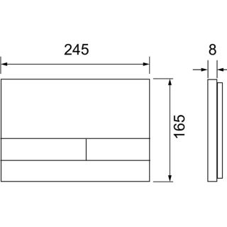 Клавиша смыва TECE TECESpring square S240851 чёрный