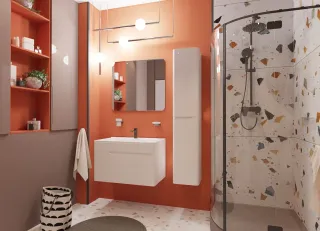 Подвесная тумба под раковину Kare Luxe ФР-00015244 90см один ящик белый