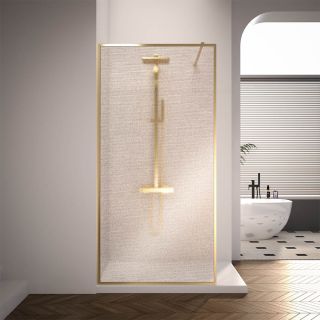 Душевая перегородка Veconi Korato KR-81GL, 1000x2000, брашированное золото, ламинированное золото