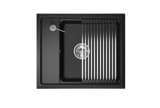 Мойка кухонная Granula Kitchen Space 6004, ЧЁРНЫЙ