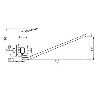 Смеситель для ванны Rav Slezak Victoria VI252.5 хром
