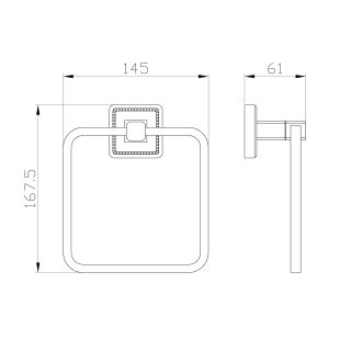 Вешалка для полотенец Wonzon & Woghand Roma WW-7213 бронза