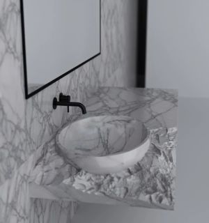 Смеситель для раковины встраиваемый Knotlor SS-25/BL, черный