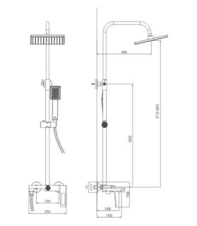 Душевая стойка Haiba HB24817 хром