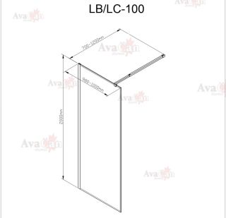 Душевая перегородка AvaCan LC 100 хром
