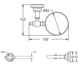 Ёршик для унитаза Rose RG1100 хром