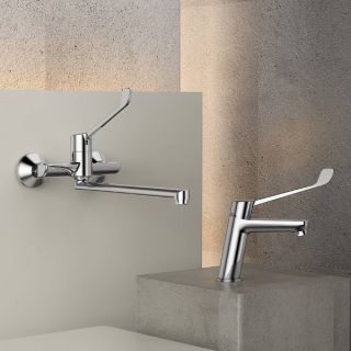 Смеситель для раковины Splenka S08.10 с хирургической ручкой хром