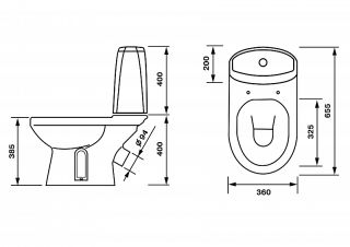 Унитаз-компакт Оскольская керамика Фиона Премиум белый 43901130005