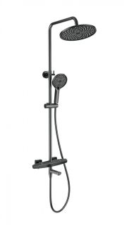 Душевая стойка Wonzon & Woghand Neo WW-B3046-A1-BGG с термостатом тёмный графит