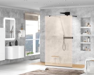 Душевая перегородка CEZARES LIBERTA-L-2-120-120-BR-Cr кронштейн 120 см