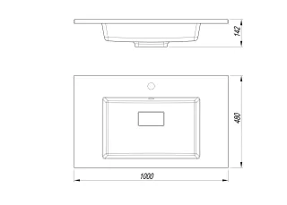 Раковина на тумбу Style Line Line СС-00002458 100 см серый шёлк