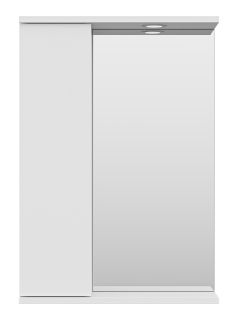 Зеркальный шкаф с подсветкой Misty Лира 50см левый белый