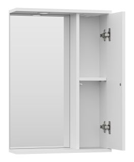 Зеркальный шкаф с подсветкой Misty Лира 50см правый белый