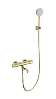 Смеситель для ванны с душем Wonzon & Woghand WW-A2006-A1-BG с термостатом брашированное золото
