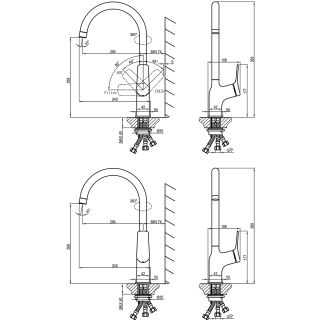 Смеситель для кухни Lemark Ortus LM11361C с подключением к фильтру с питьевой водой хром