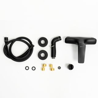 Гигиенический душ со смесителем Lemark Bronx LM3718BL чёрный