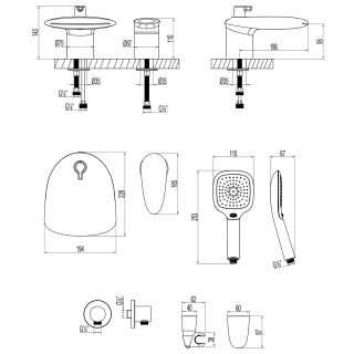 Смеситель на борт ванны Lemark Status LM4447C хром