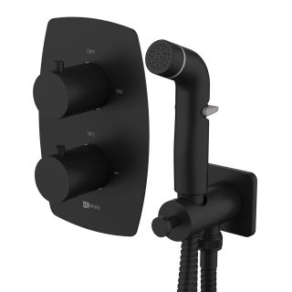 Гигиенический душ Lemark Ursus LM7240BL с термостатом чёрный