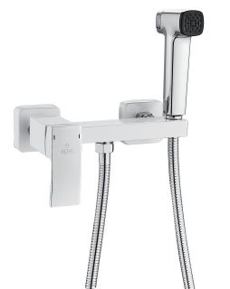 Гигиенический душ со смесителем Rose R1505F-1 белый/хром