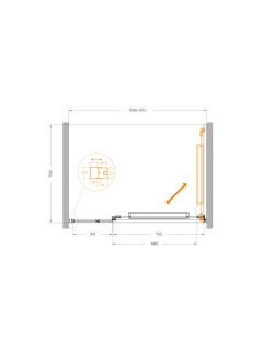 Душевая дверь CEZARES LUX-B-FS-11-110-C-CR хром