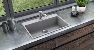 Кухонная мойка Ulgran Quartz Forte 760-06 трюфель